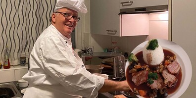 Nichts für Vegetarier: Der saftige Schweinebraten an einer Bratensauce. 