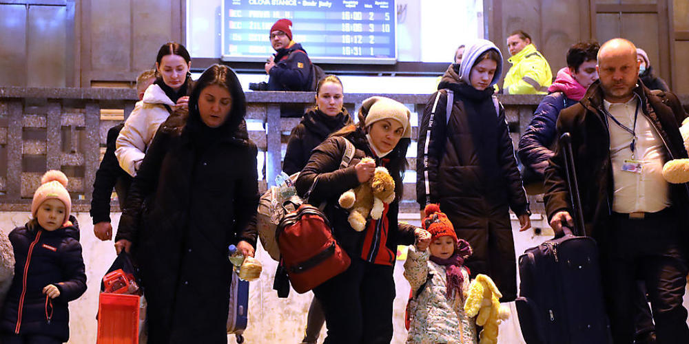 Flüchtlinge aus der Ukraine sind in Tschechien eingetroffen. Foto: Sznapka Petr/CTK/dpa