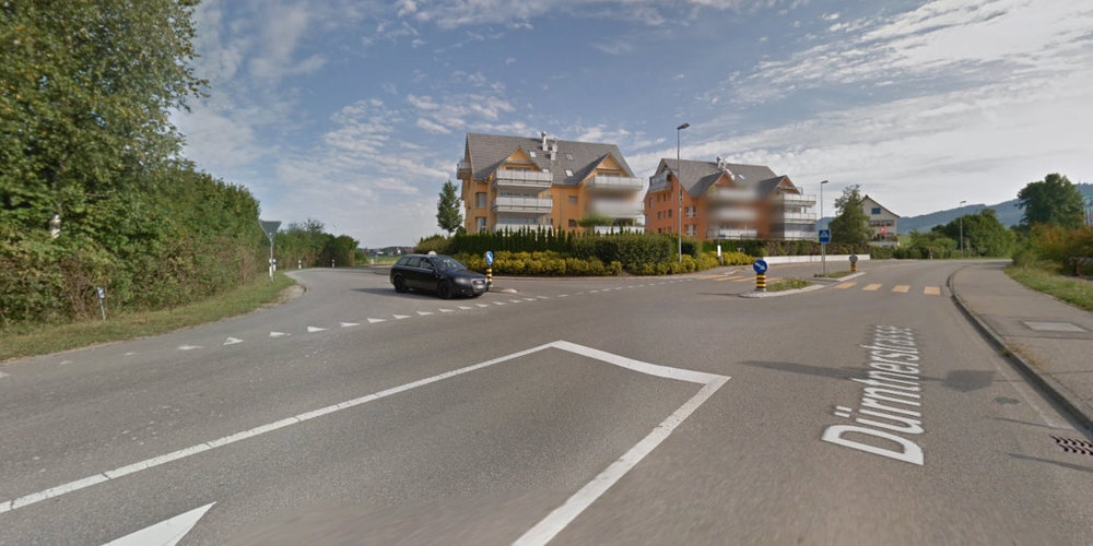 An der Kreuzung Dürntnerstrasse/Rosengartenstrasse soll ein Kreisel entstehen.