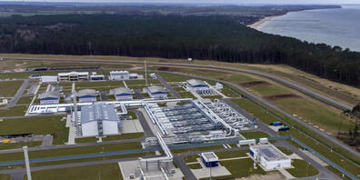 Eine Anlage des vorerst eingestellten Nord Stream 2-Pojektes, mit dem russisches Gas nach Deutschland gepumpt werden sollte. Die EU will unabhängiger von russischen Gaslieferungen werden.