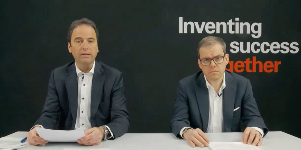 CEO Jens Breu und CFO Volker Dostmann durften für die SFS von einem hervorragenden Jahresergebnis 2021 berichten