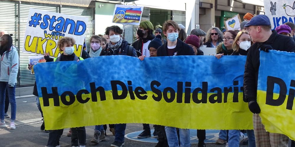 Friedensdemo in der St.Galler Innenstadt