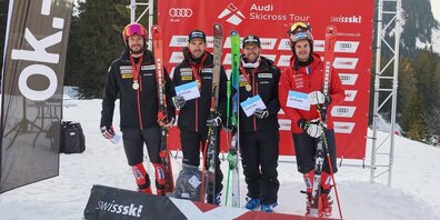 Marc Bischofberger (3.v.l.) wurde Dritter an der Schweizer Meisterschaft