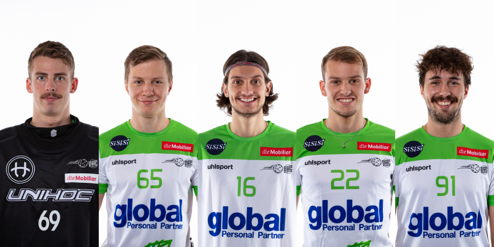 Diese jungen Herren bleiben WaSa weiterhin treu: Lukas Genhart, Luca Holenstein, Mauro Stingelin, Mike Zahner und David Gross.