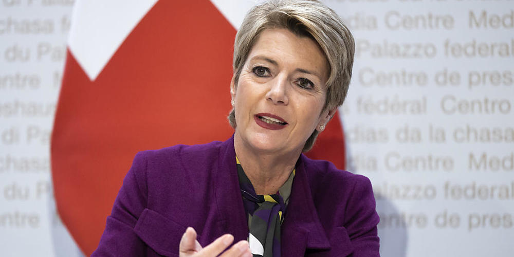 «Präsident Putin hat es in der Hand, diesen Krieg jederzeit zu beenden»: Bundesrätin Karin Keller-Sutter. (Archivbild)