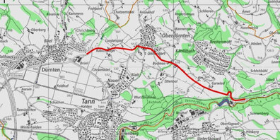 Die Bauarbeiten auf der Sennhüttenstrasse bis Hinwilerstrasse dauern bis im Juni 2022.