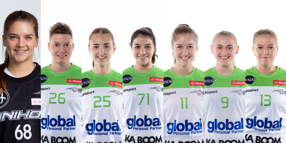 Livia Angehrn, Ladina Sgier, Anina Beck, Saskia Schnyder, Janina Manetsch, Melanie Judas und Sanja Breu.