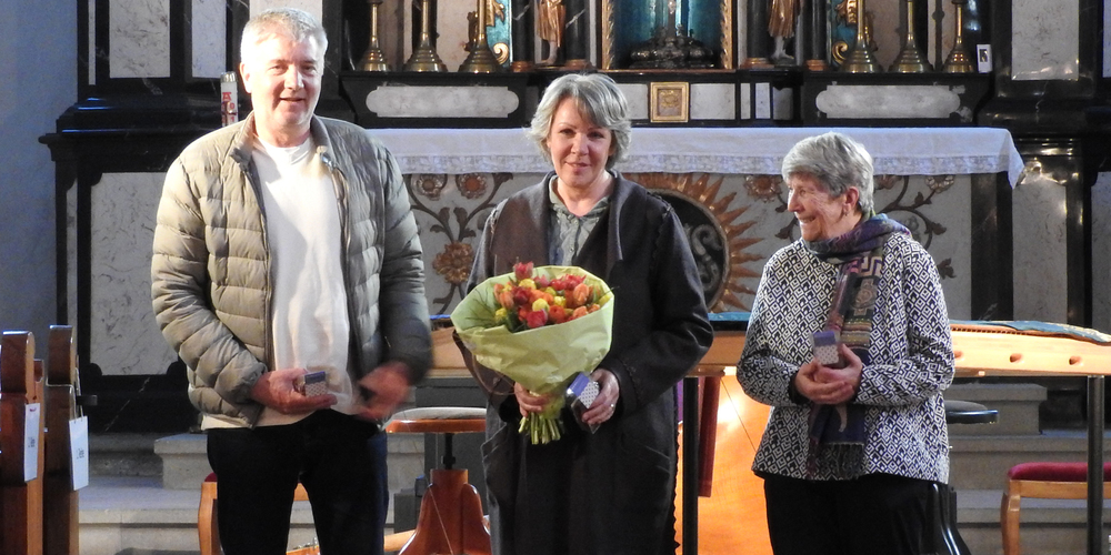 Erhielten ein Präsent: Edgar Ledergerber, Barbara Pochon, Christine Kramer (v.l.). 