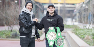 Verfolgen gemeinsam grosse Visionen: Der Schaffhauser Unternehmer David Togni (l.) hat im Januar 2022 das Management von Profiboxer Ramadan Hiseni übernommen. 