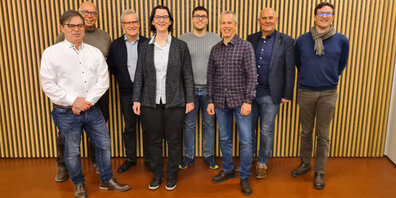 Der neue Vorstand der Sektion Linth-Zürisee (v.l.n.r.): Patric Gschwend, Richard Denzler, Karl Meier, Luzia Boos, Peter Nötzli, Markus Grämiger, Rolf Gloor, Dominik Truttmann.