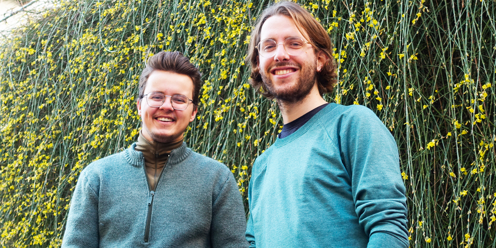 Christian Frei rechts und Timon Reichmuth wollen 200 Unterschriften fürs Klima in Rapperswil-Jona sammeln.