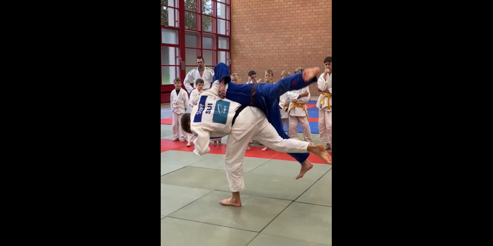 World Champion Nils Stump Trains Judo Club Kaltbrunn Members