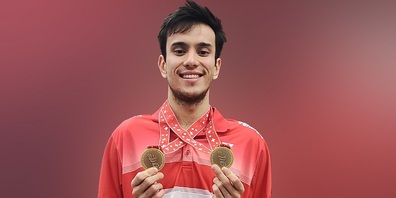 Nicolas A. Müller ist der frischgebackene Schweizermeister im Männereinzel und Mixeddoppel!