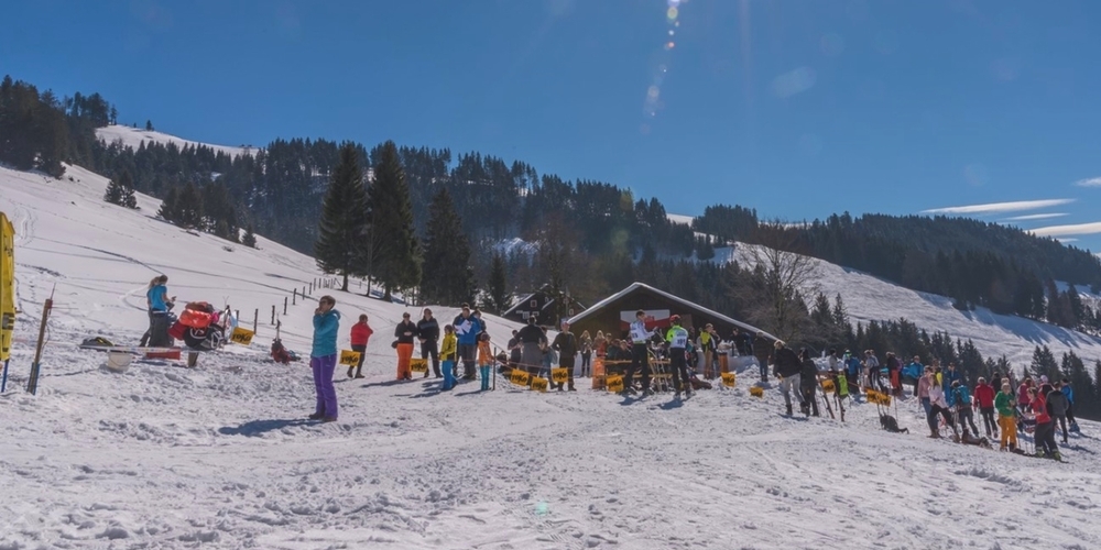 Das Zielgelände des Tanzbodenderbys auf 730 m.ü.M. in Rieden.