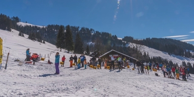 Das Zielgelände des Tanzbodenderbys auf 730 m.ü.M. in Rieden.