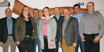 Joos Meier (v.l.), Nina Gansner, Ernst Flütsch, Kirstin Meier, Beno Niggli, Valentin Luzi, Kevin Brunold und Roman Bleisch.