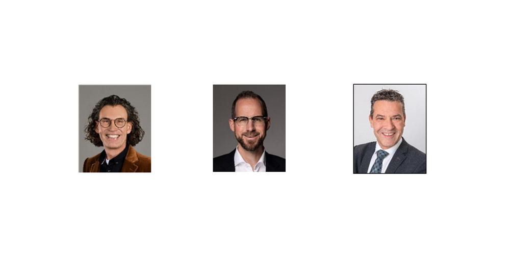 Die drei Kandidaten für das Gemeindepräsidium (v.l.n.r.: Christian Gertsch (SP), Michael Ledergerber (Die Mitte) und Toni Thoma (SVP))
