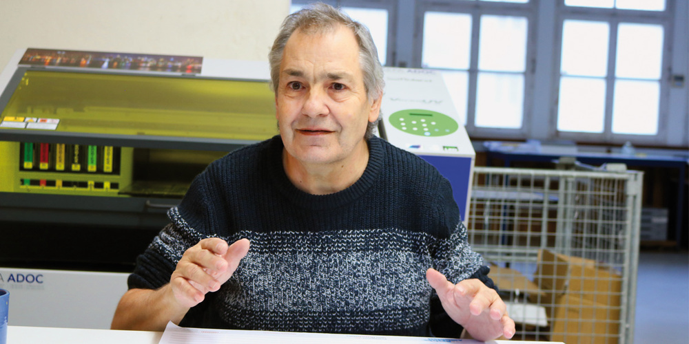 Franz Davatz beschreibt im Gespräch mit dem P&H,  wie früher eine Zeitung gedruckt wurde. 