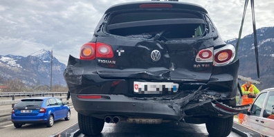 Eines der beiden am Verkehrsunfall beteiligten Fahrzeuge, die jeweils Totalschaden erlitten.