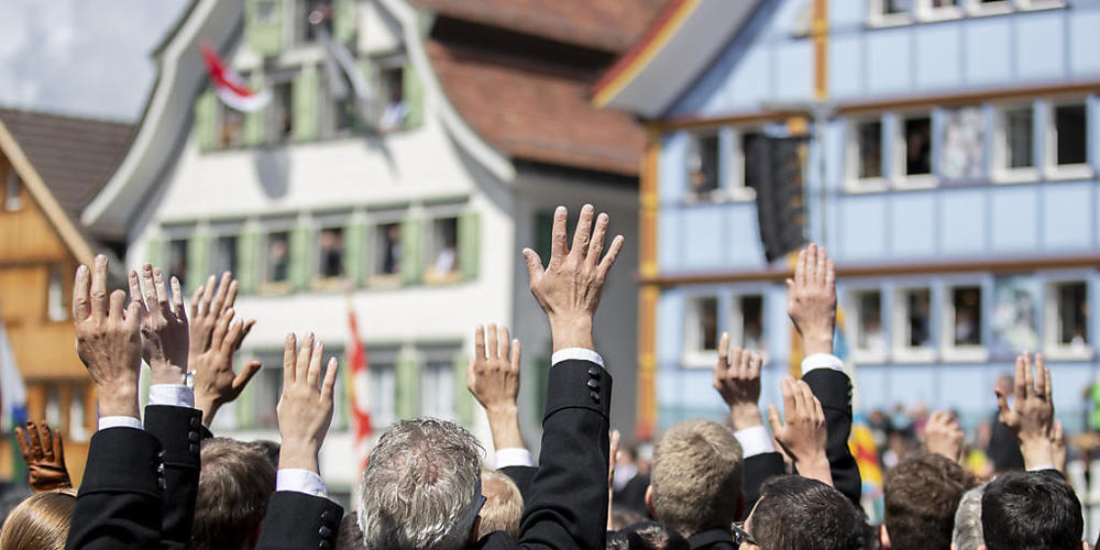 Die Innerrhoder Landsgemeinde in Appenzell am 24. April wird erneut per Livestream im Internet übertragen. (Archivbild)