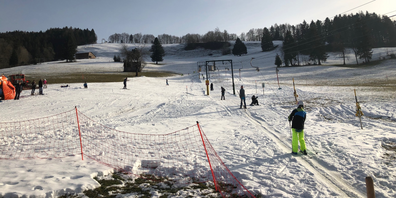 Die Schneekanonen haben ihre Arbeit getan.