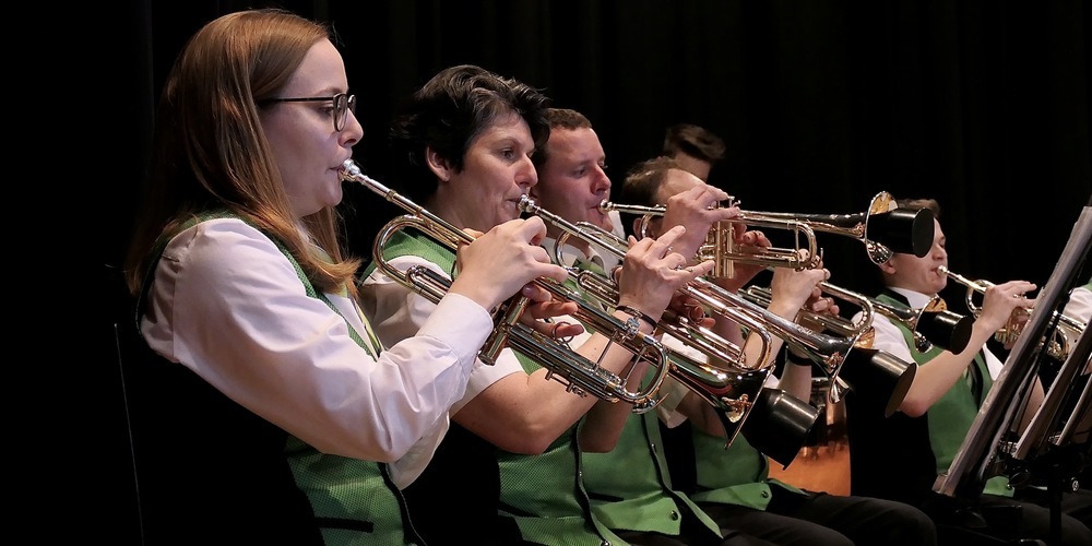 Der MV Berneck spielte auf,  als ob es nie eine Coronapause gegeben hätte