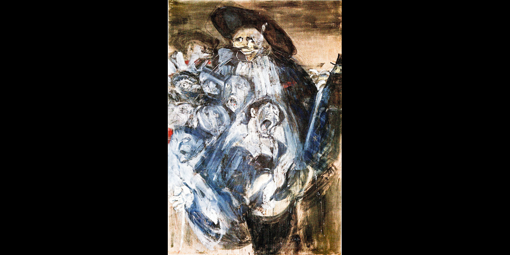 Die in düsteren Farben gemalten Figuren «D’après Goya» von Varlin.