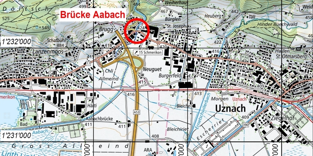 Vorgehen geklärt: Zuerst wird die Brücke ersetzt, bevor der Unfallschwerpunkt beseitigt und dann der Aabach saniert wird.