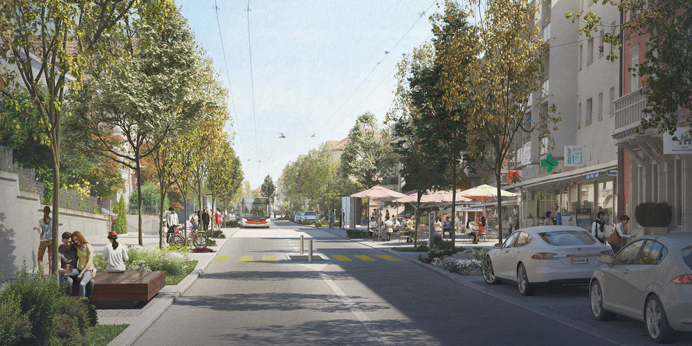 So stellen sich die Autoren von «Grünes Gallustal» die Langgasse vor.