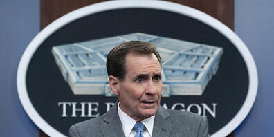 John Kirby, Sprecher des Pentagon, spricht während einer Pressekonferenz im Pentagon. Foto: Alex Brandon/AP/dpa