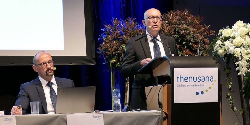 Geschäftsführer Guido Mitterer (li) und Präsident Dr. Christof Steger konnten über ein gutes Ergebnis des Finanzjahres für die Rhenusana berichten