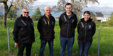 Die besten des Standcups 2022: (v.l.): Fredy Hauser, Emil Keller sen. (Feld Ordonnanz), Marco Niederberger, Renate Peters (Feld Sport). 