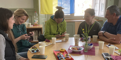 Seit Samstag in Betrieb: Das Ukraine-Café im alten Rathaus Mels.