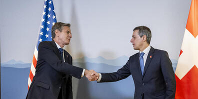 Bundespräsident und Aussenminister Ignazio Cassis (rechts) und US-Aussenminister Antony Blinken haben sich am Dienstag per Telefon über Afghanistan und die Ukraine ausgetauscht. (Archivbild)