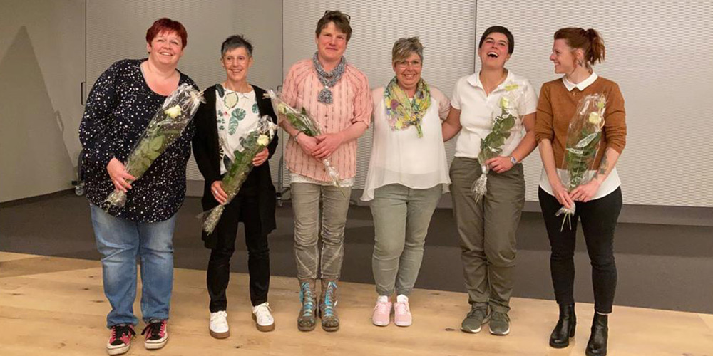 Der Vorstand der Bäuerinnen und Landfrauen Quarten ist wieder komplett: Brigitte Rüdisüli, Ingrid Scherrer, Felicitas Eugster, Regula Bonderer, Ilona Würth, Janine Lesche (von links). 