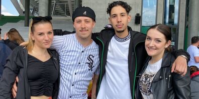 FCSG-Fans: Michelle, Emi, Chris und Shana