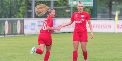 Jessica Schärer (l.) und der FCRJ wurden gegen das Frauenteam Thun Berner Oberland für Aufwand und Spielanlage schlecht belohnt