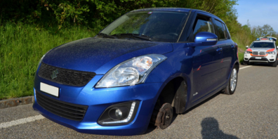 Unfallstelle in Teufen