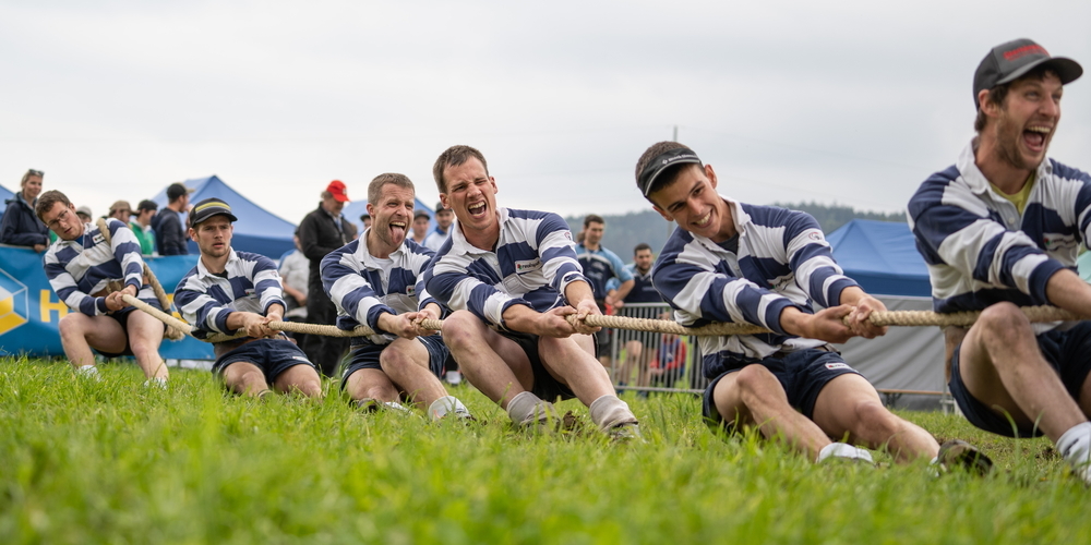 Das 580kg Herren Team des Seilziehclubs Mosnang.