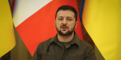 Wolodymyr Selenskyj: «Am Tag des Sieges über den Nationalsozialismus kämpfen wir für einen neuen Sieg.» Foto: Efrem Lukatsky/AP/dpa