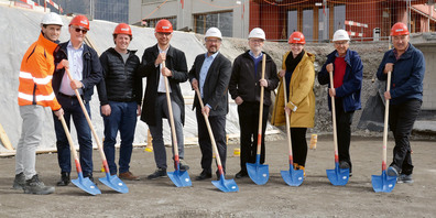 Mit dem Spatenstich ist am Mittwoch der offizielle Startschuss zum Bau des neuen Neugut-Nebengebäudes  in Landquart gefallen. 