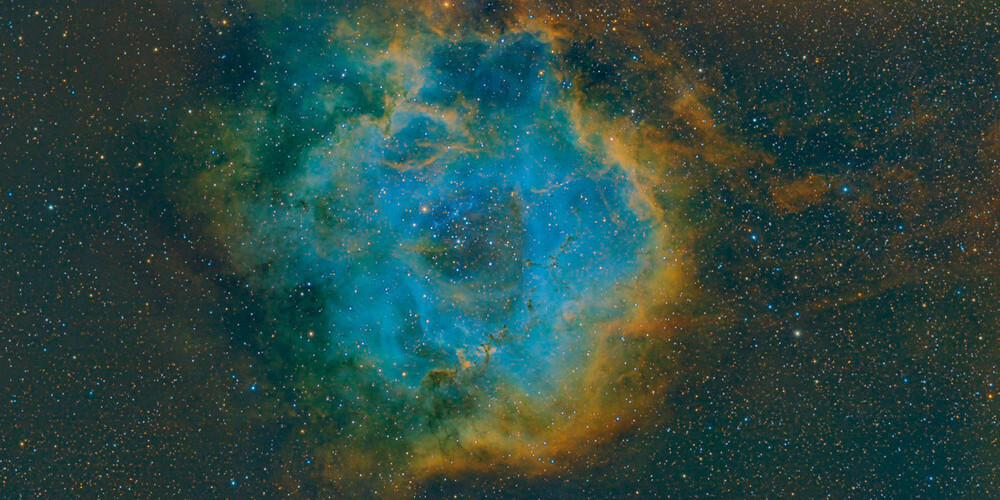 Rosettennebel (NGC2237) fotografiert von Eric Leake aus Küblis.