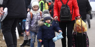 Es sind vor allem Frauen und Kinder auf der Flucht