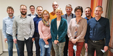 Andreas Meuwly (v.l.), Severin Geisseler, Livio Zanetti, Diego Büsser,  Jeanette Bürgi-Büchel, Urs Gaupp, Yvonne Brigger-Vogel, Sepp Föhn, Helena Orlik, Martin Tanner und Niklaus Frey.