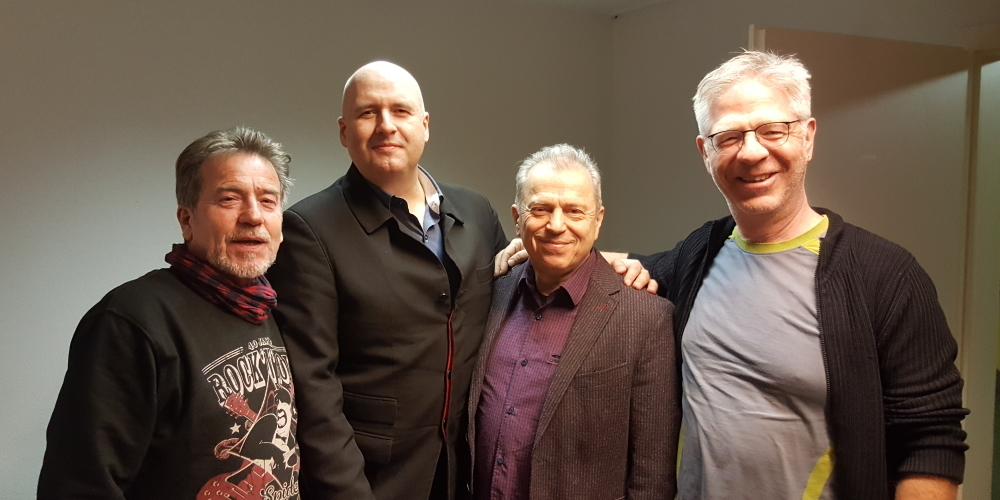 Linth24-Gewinner Jean-Marc Obrecht (rechts) mit einem Teil der Spider Murphy Gang.