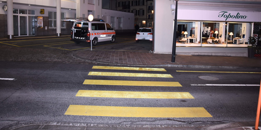 Unfallstelle beim Bartholoméplatz in Sargans.