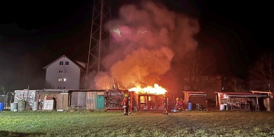 Das betroffene Häuschen wurde durch den Brand komplett zerstört.