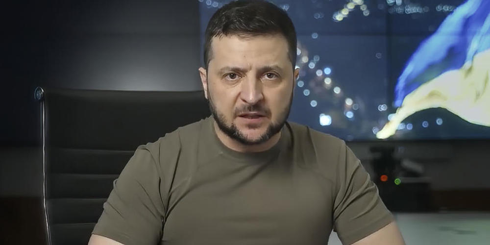 HANDOUT - In diesem Bild aus einem Video, das vom Pressebüro des ukrainischen Präsidenten zur Verfügung gestellt wurde, spricht der ukrainische Präsident Wolodymyr Selenskyj. Foto: Uncredited/Ukrainian Presidential Press Office/AP/dpa - ACHTUNG: N...