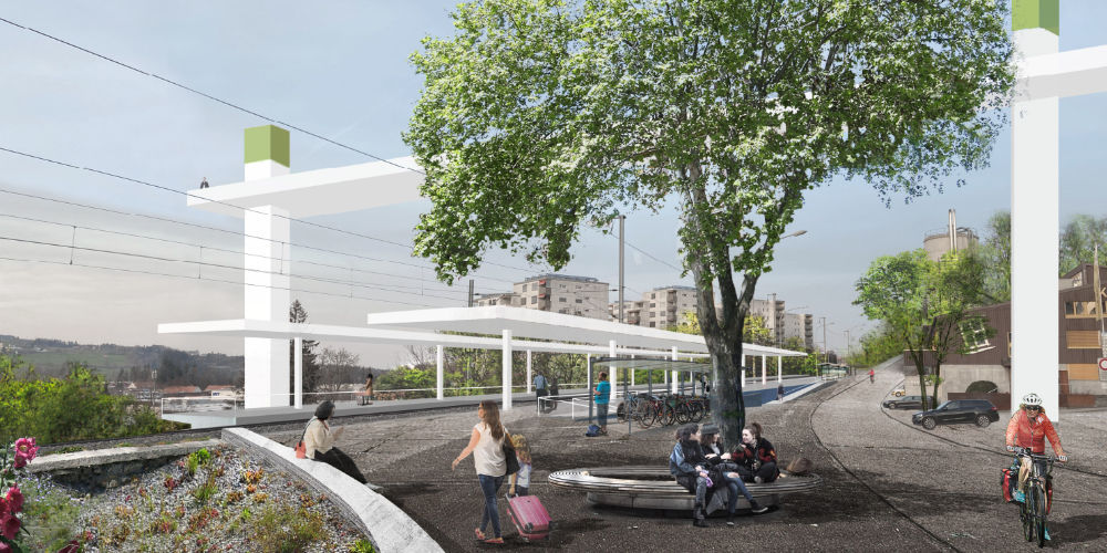 Die Verschiebung des Bahnhofs Bruggen ist eines der Projekte, das unterstützt wird.