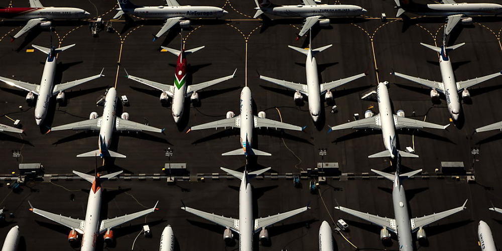 Boeing 737 Max 8 Flugzeuge in Seattle: Die Airline Norwegian möchte 50 Passagiermaschinen dieses Typs kaufen (Archivbild).